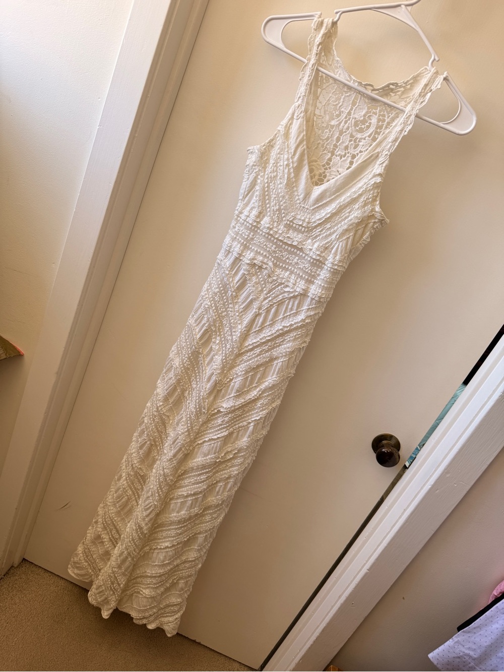 Chelsea & Violet Lace Boho Maxi Dress Wedding, Beach, Bachelorette, Festival XS